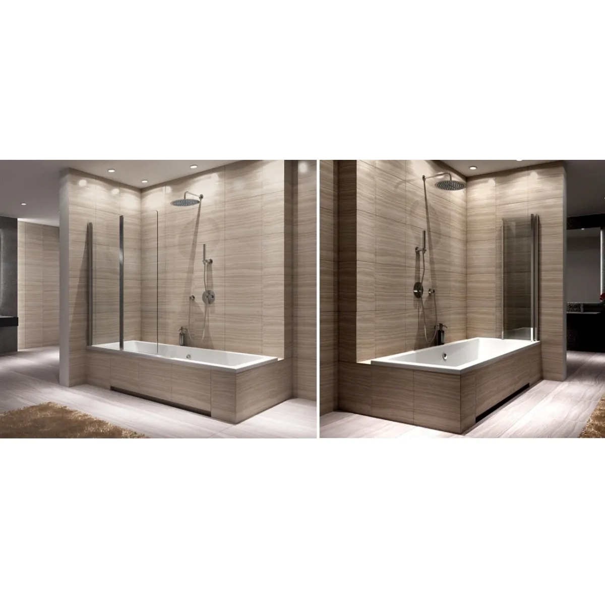 Baignoire Dessus Cristal 5 mm 80cm avec deux verres de 35