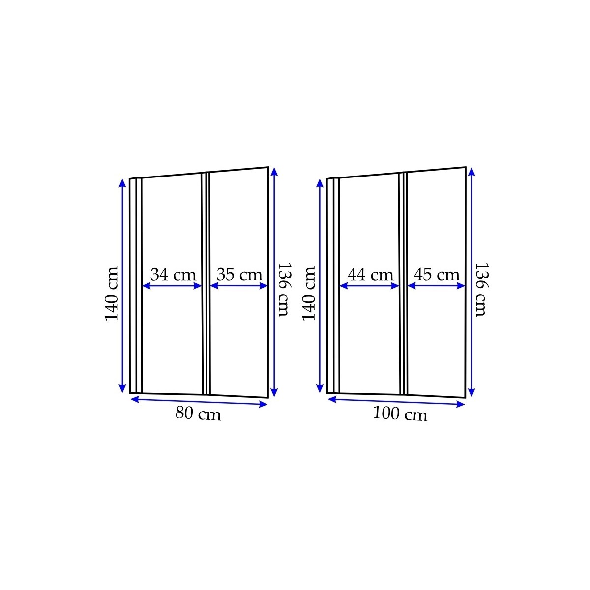 Baignoire Dessus Cristal 5 mm 80cm avec deux verres de 35