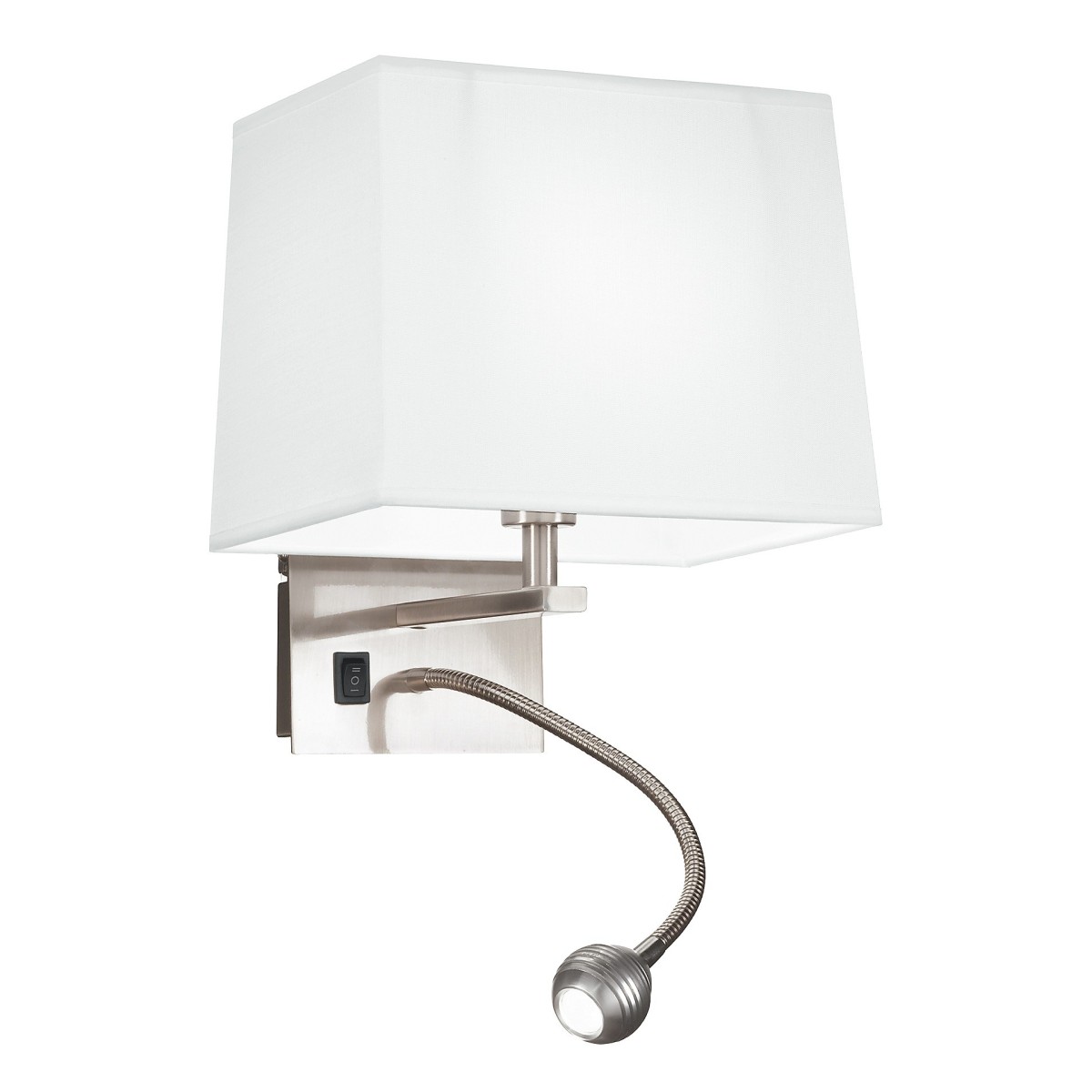 I-090111-5E - Applique Con Luce Led E Paralume Bianco 3...