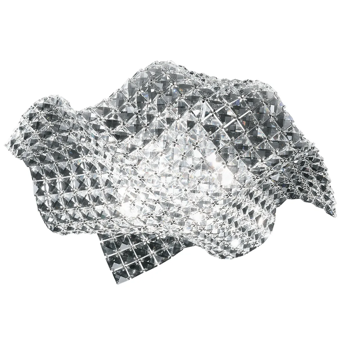 I-RUMBA-H2O / PL44 - Plafonnier vague moderne K9 Crystals...