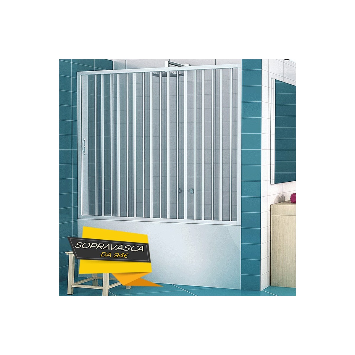 Nicchia Parete Vasca Bagno Soffietto Pvc 140 150 160 170...