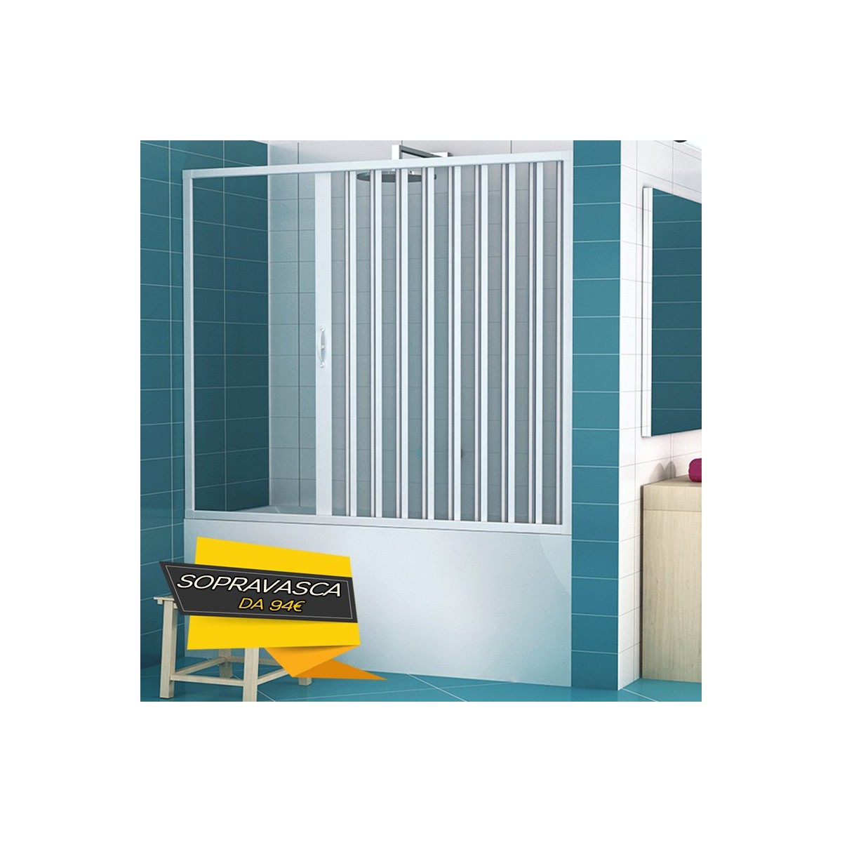 Nicchia Parete Vasca Bagno Soffietto Pvc 140 150 160 170...
