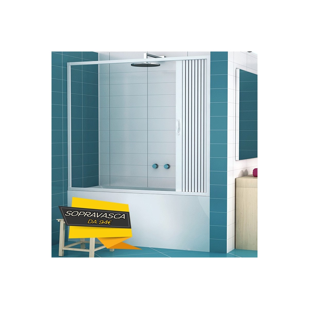 Nicchia Parete Vasca Bagno Soffietto Pvc 140 150 160 170...