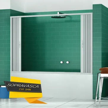 Parete Nicchia Vasca Bagno Soffietto 140 150 160 170 h150 in pvc