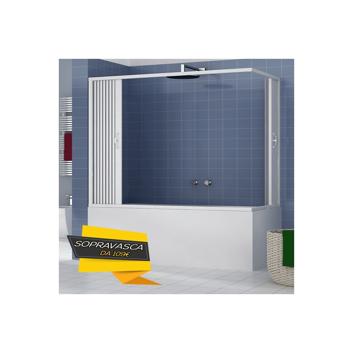 Cabine de douche Baignoire murale en pvc 70x140 70x150...