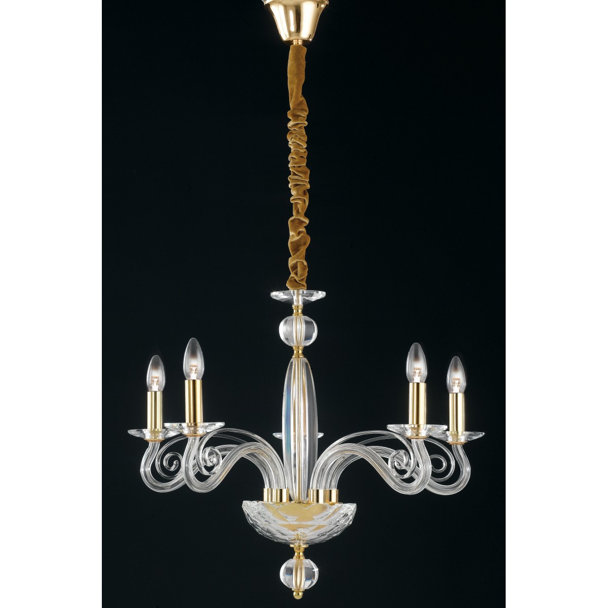 I-EPOQUE / 5 - Lustre en cristal finition dorée Classic...