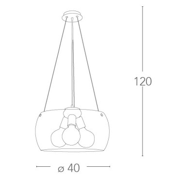 Lampadario Moderno in Vetro...