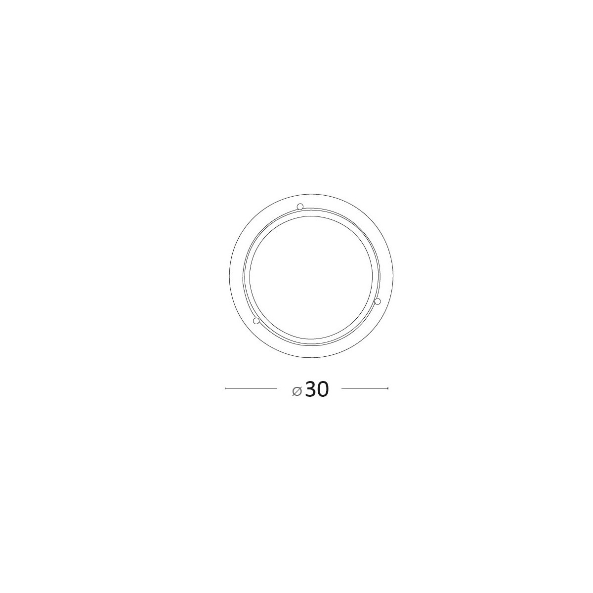 07/02112 - Plafonnier Rond Cadre Bois Classique Blanc...