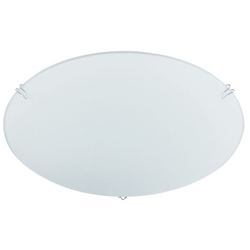 74/01212 - Plafoniera Lampada Moderna Tonda Vetro Bianco Interno E27