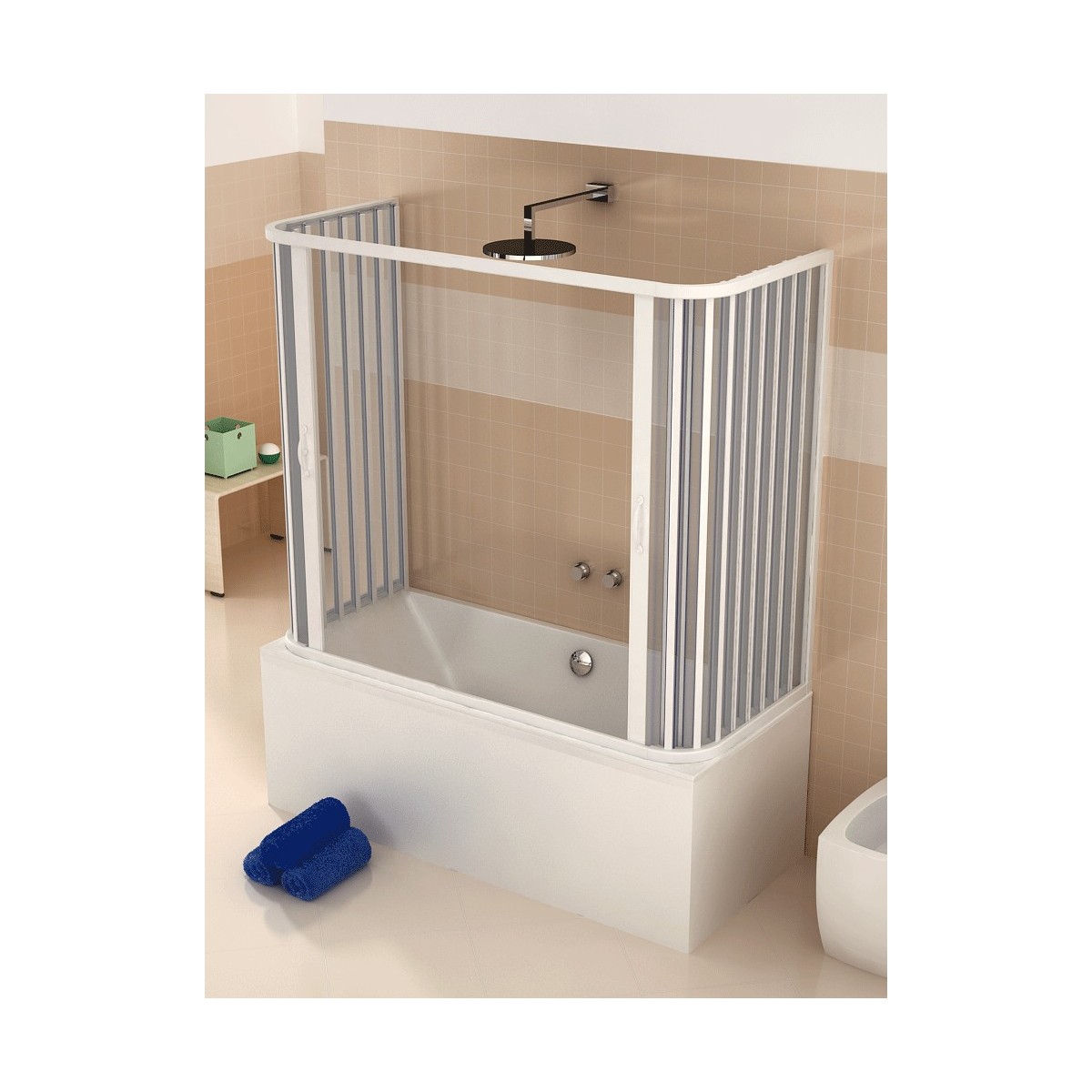 Box Doccia Cabina Vasca Tre lati 80 70x140x70 70x150x70...