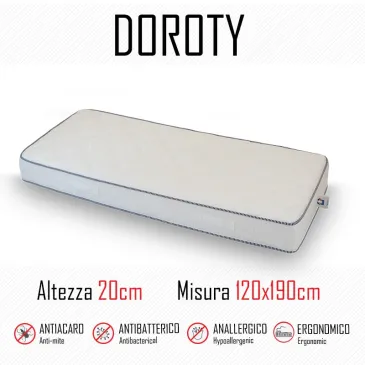 Matelas Doroty 120x190 en polyuréthane hauteur 20cm