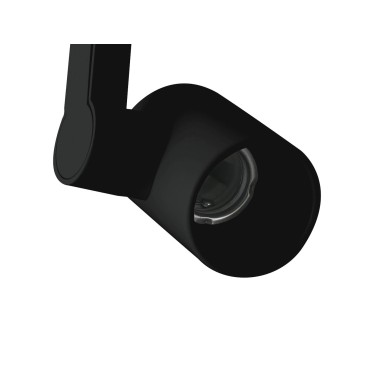 Projecteur d'éclairage sur rail à LED express avec adaptateur triphasé E27 noir max 42 W