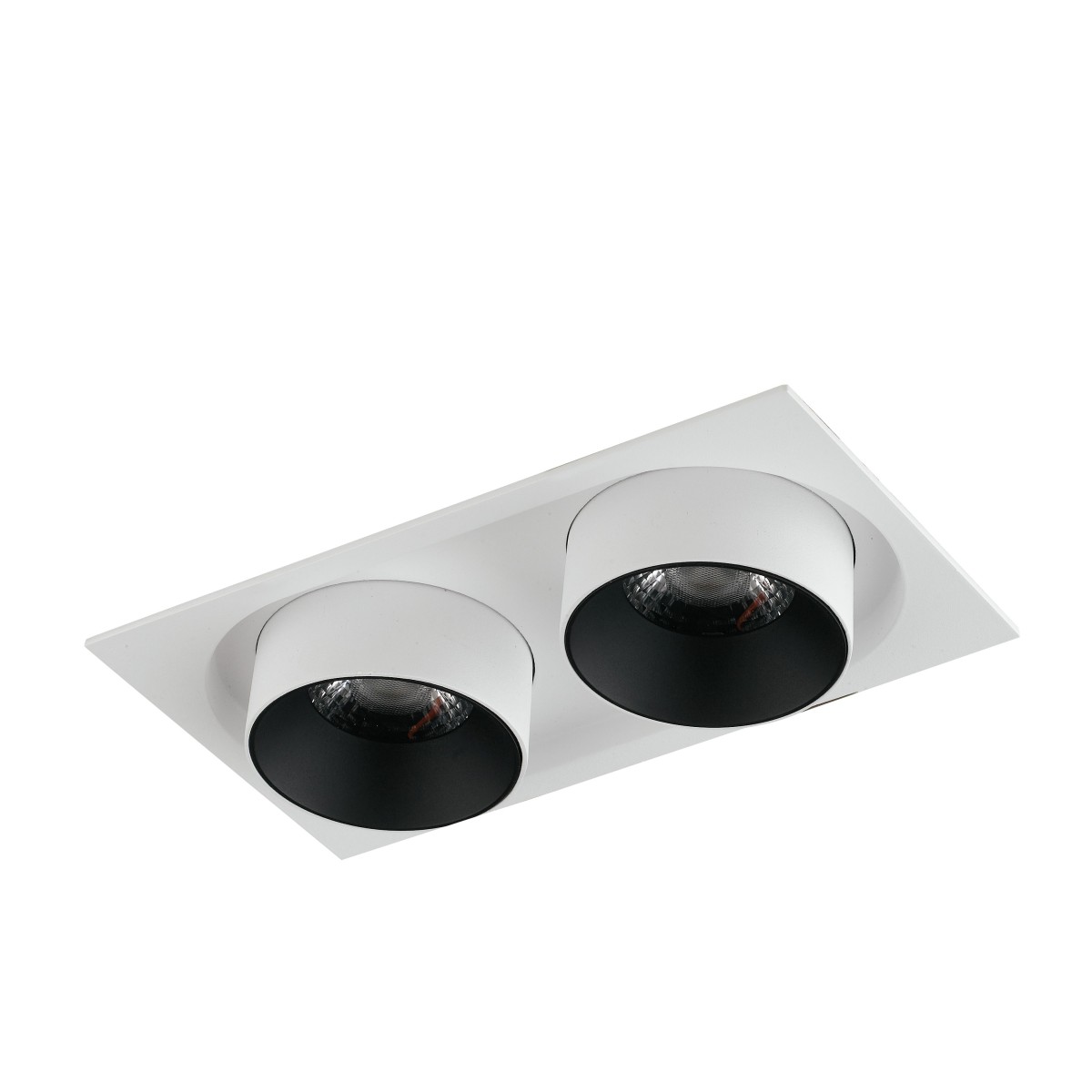 Lampada da incasso orientabile bianco e interno nero LED...