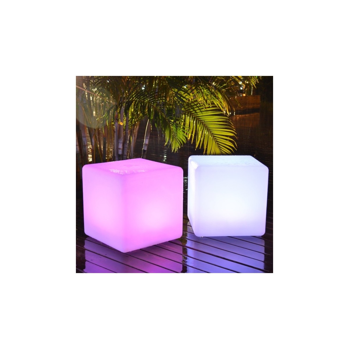 I-GECO-CUBO-L50 Lume da giardino GECO cubo bianco a LED...