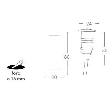 LED-BARRET-R24C Led segnapassi da incasso tondi a pavimento o parete BARRET in alluminio finitura nickel 3000K