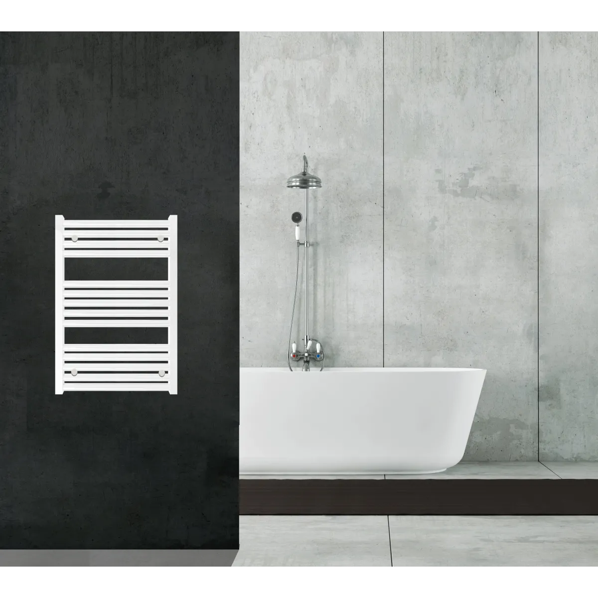 Termoarredo scaldasalviette 800x500 bianco interasse 450 mm