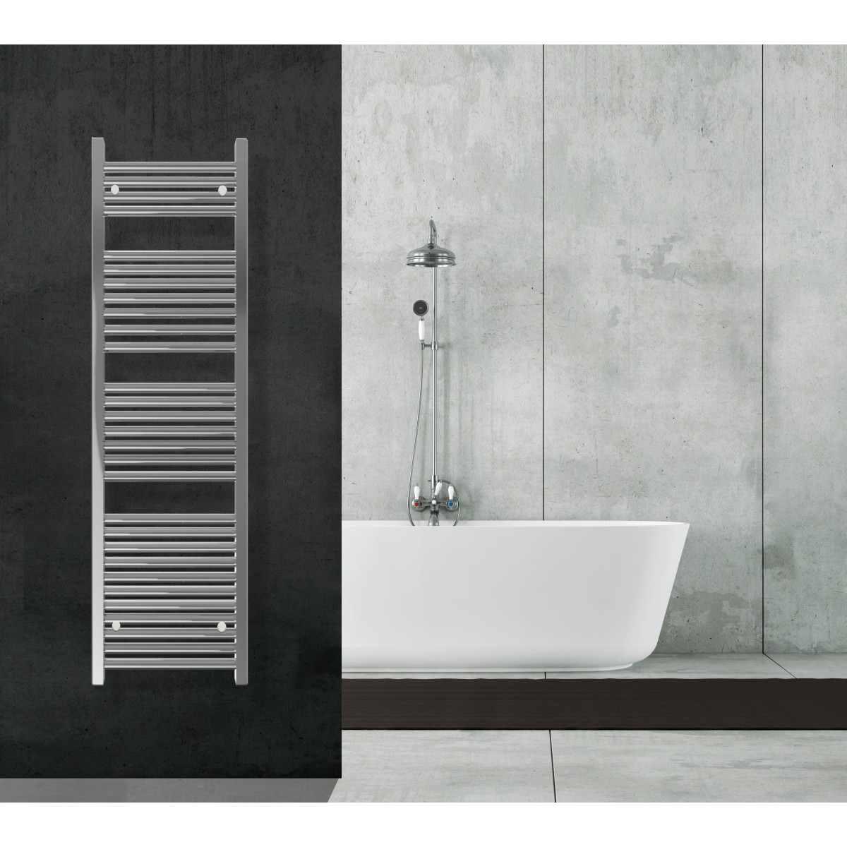 Termoarredo scaldasalviette 1500x450 cromato interasse...