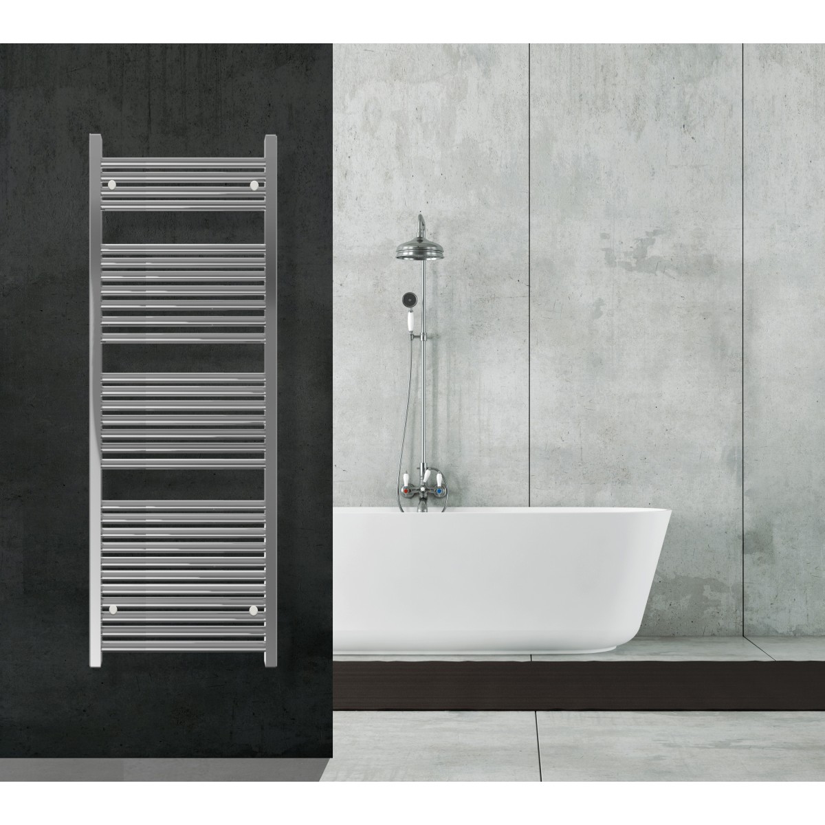 Termoarredo scaldasalviette 1500x550 cromato interasse...