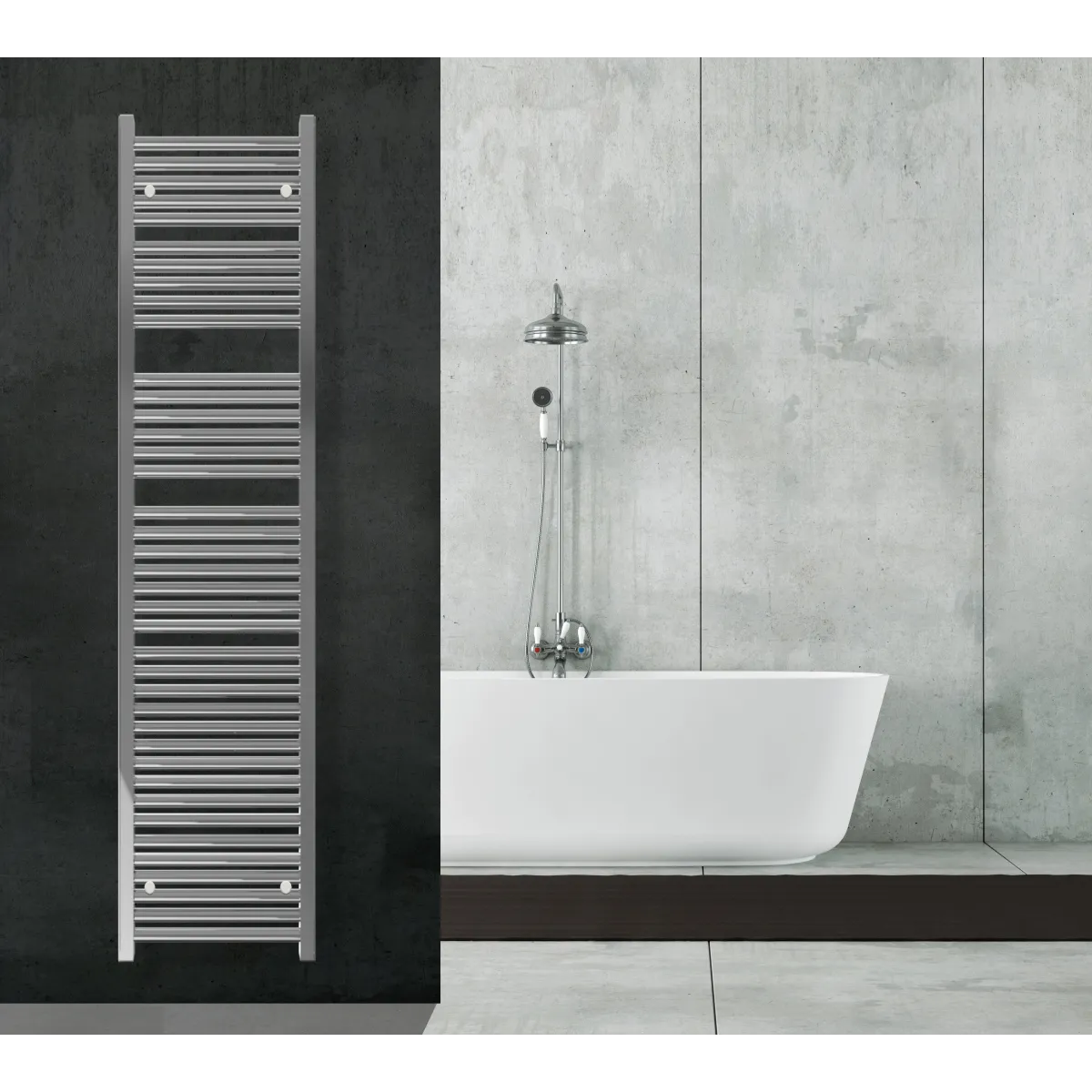 Termoarredo scaldasalviette 1800x450 cromato interasse...
