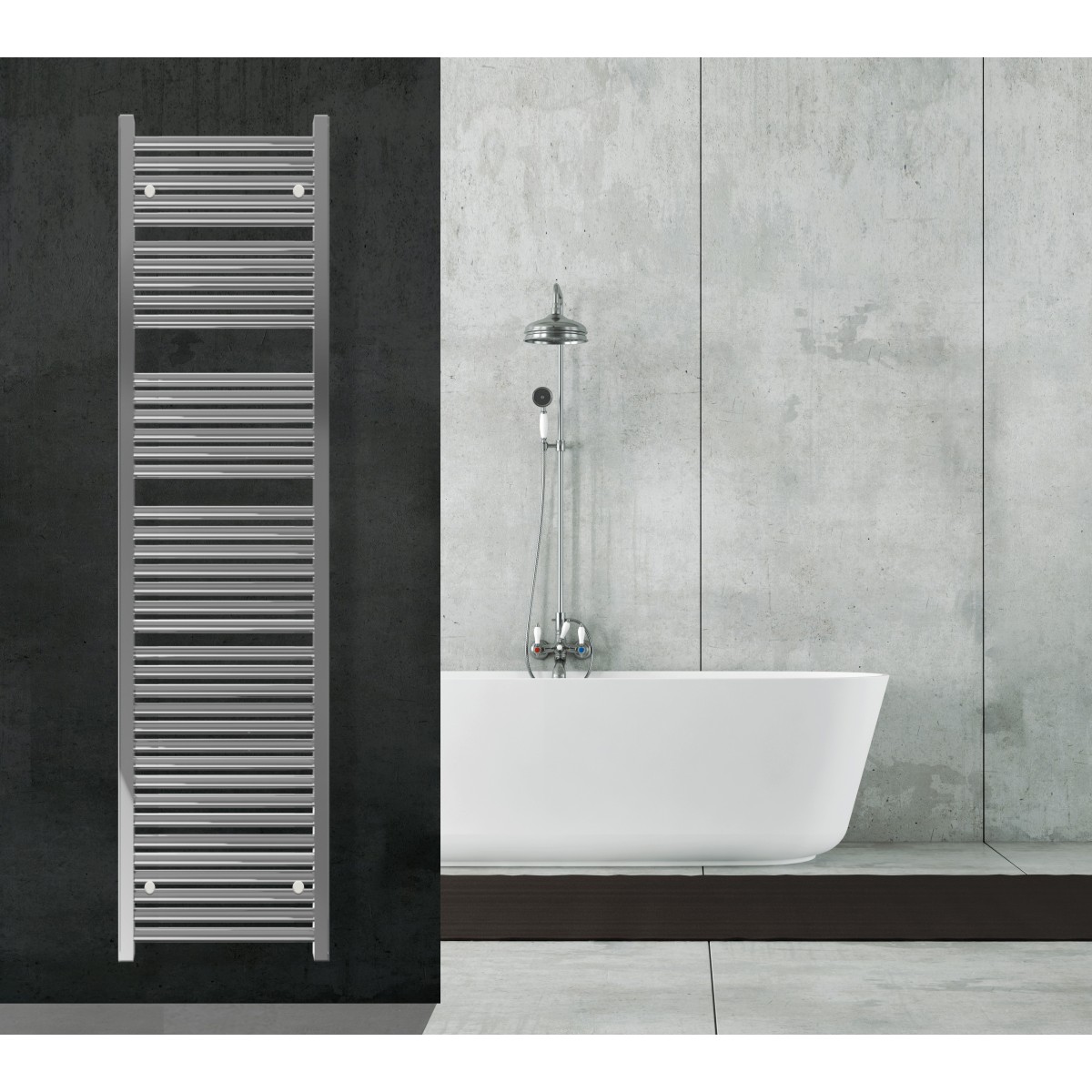Termoarredo scaldasalviette 1800x550 cromato interasse...
