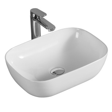 Spüle 50x40 aus glänzender Keramik mit Anti-Kalk-Behandlung