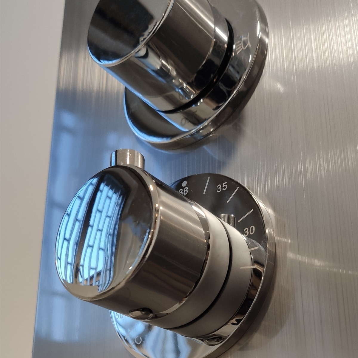 Colonna Idromassaggio Inox Spazzolato Termostatica |...