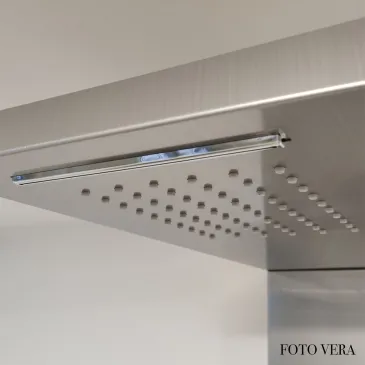 Colonne d'hydromassage thermostatique en acier inoxydable brossé diamant