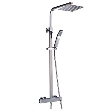 Colonne de douche design carré avec mitigeur thermostatique