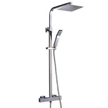 Colonne de douche design carré avec mitigeur thermostatique