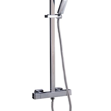 Colonna doccia con miscelatore 2 uscite soffione 20x20 doccetta in Abs