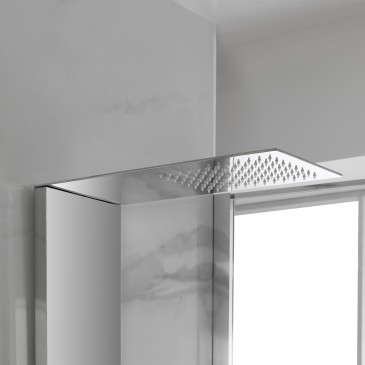 Colonna Doccia Cromata Inox Lucido Idromassaggio Spa | Flat