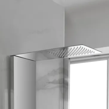 Colonna Doccia Cromata Inox Lucido Idromassaggio Spa | Flat