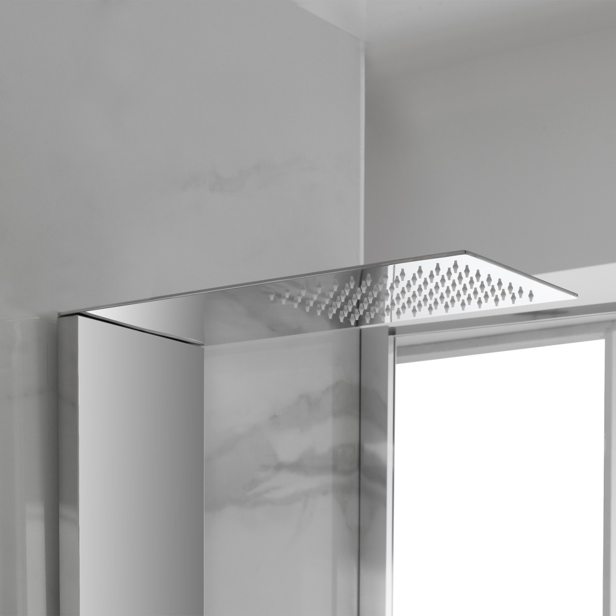 Colonna Doccia Cromata Inox Lucido Idromassaggio Spa | Flat
