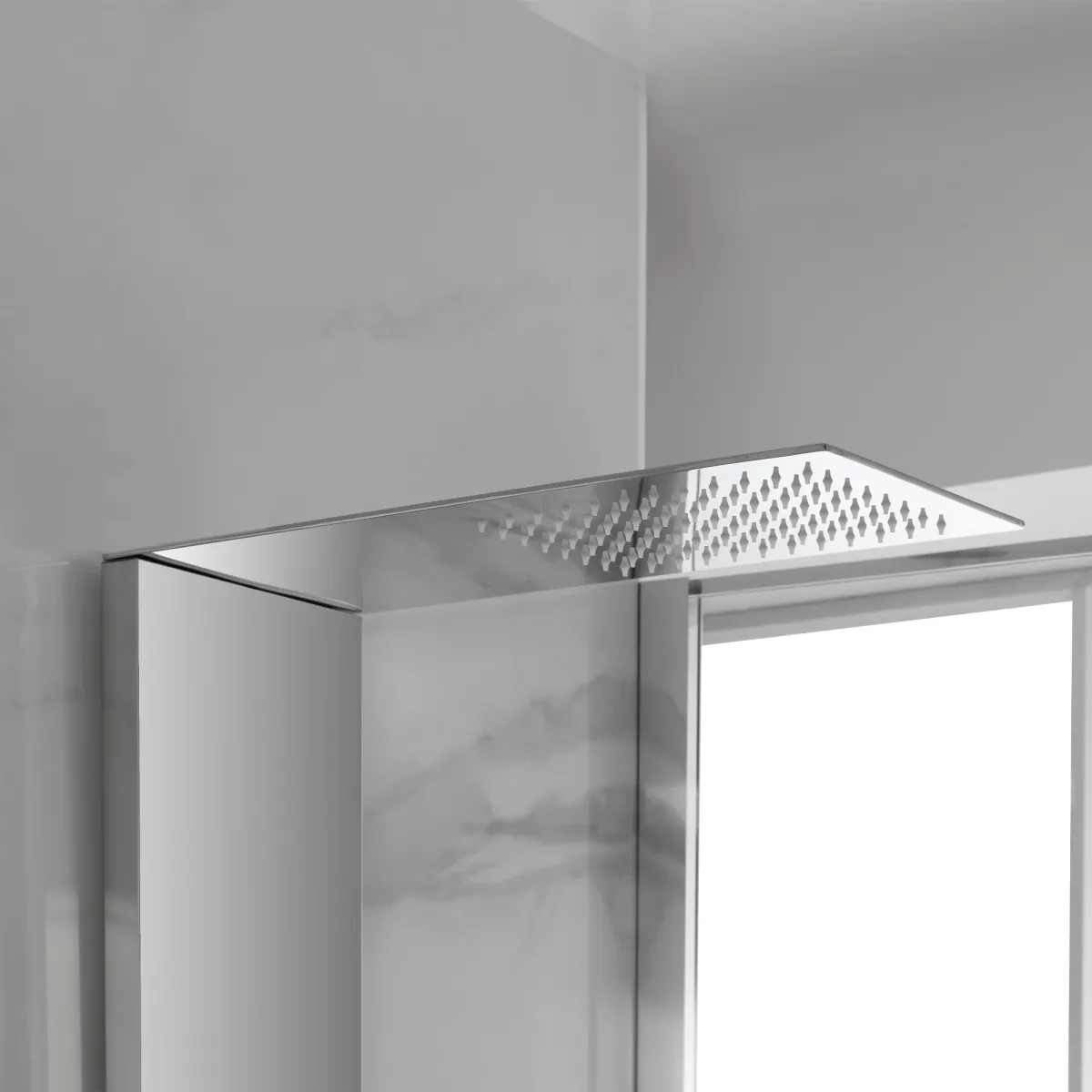 Colonna Doccia Cromata Inox Lucido Idromassaggio Spa | Flat