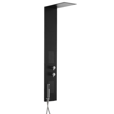 Colonna Doccia Cromata Nera Idromassaggio Spa | Flat