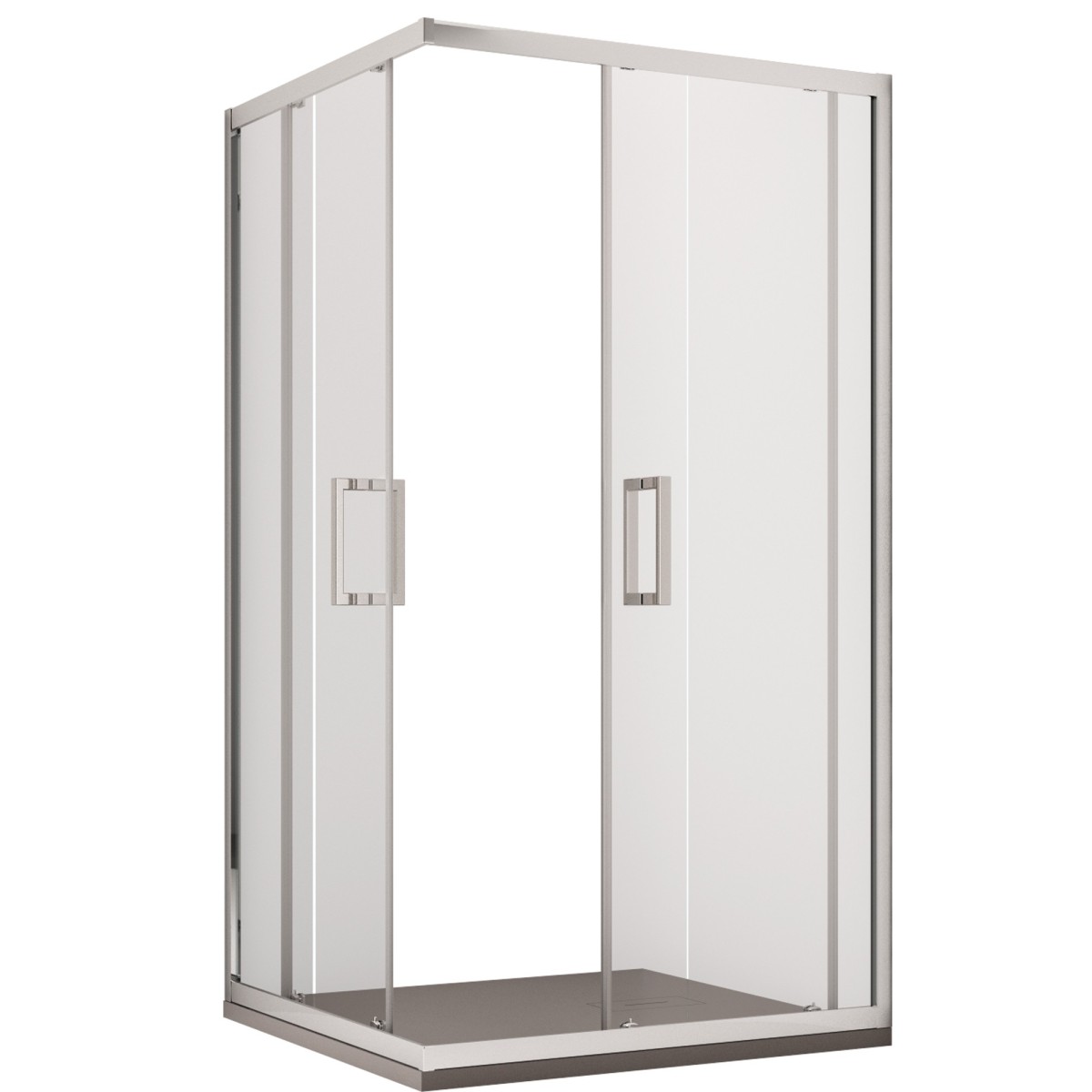 Cabine de douche d'angle en satin ADRY | Mondialshop