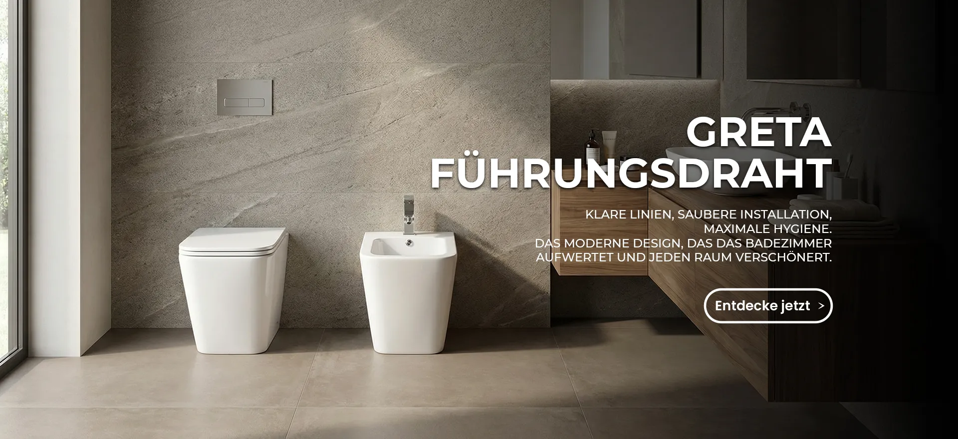 Greta quadratische wandhängende Sanitärkeramik